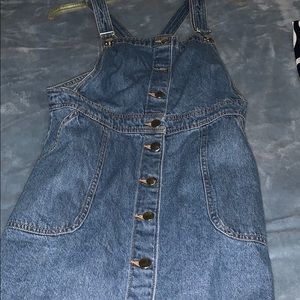 Jean  dress overalls and long skirt